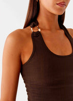 Nera Halter Top - Chocolate