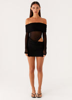 No Doubt Mini Dress - Black