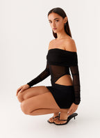 No Doubt Mini Dress - Black