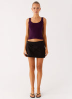 No Signal Knit Top - Plum