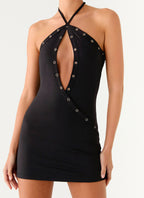 Off The Bass Mini Dress - Black