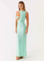 Offshore Knit Maxi Dress - Pastel Green