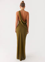 Opal Glow Maxi Dress - Khaki