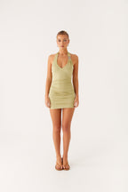 Panama Mini Dress - Lime