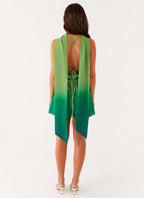 Parma Mini Dress - Green Ombre
