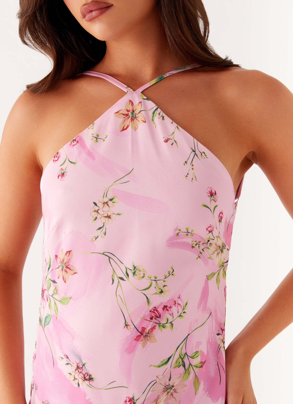 Pascal Maxi Dress - Pink Floral Print
