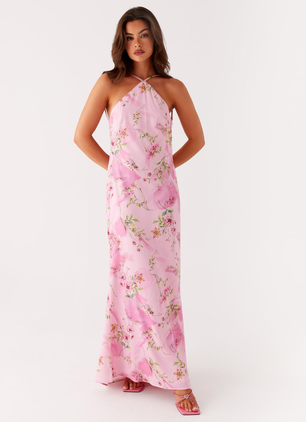Pascal Maxi Dress - Pink Floral Print