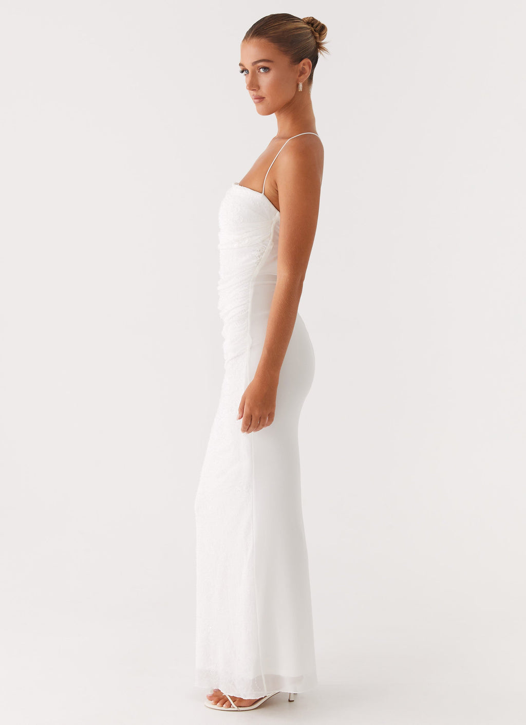 Paxton Beaded Maxi Dress - White