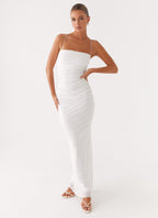 Paxton Beaded Maxi Dress - White