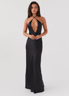 Noir Symphony Maxi Dress - Black