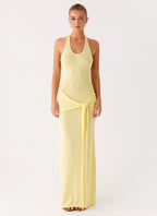 Pina Colada Knit Maxi Dress - Yellow