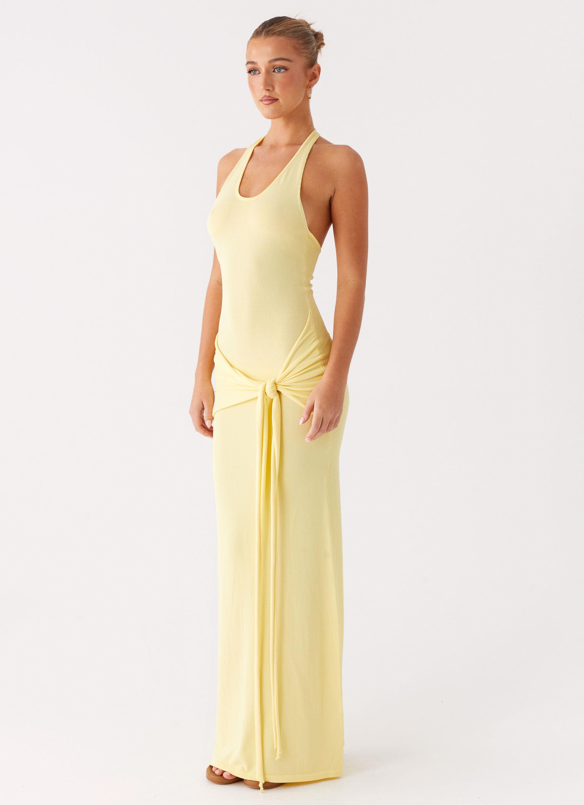 Pina Colada Knit Maxi Dress - Yellow
