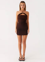Poetry Mini Dress - Chocolate