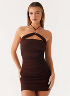 Poetry Mini Dress - Chocolate
