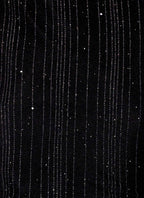 Portofino Sparkle Mesh Mini Dress - Black