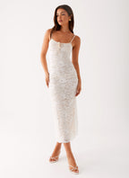Postcards Lace Midi Dress - Ivory