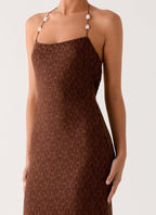 Promise Me Lace Maxi Dress - Chocolate