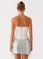 Radar Satin Corset - Ivory