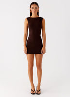 Radia Mini Dress - Chocolate