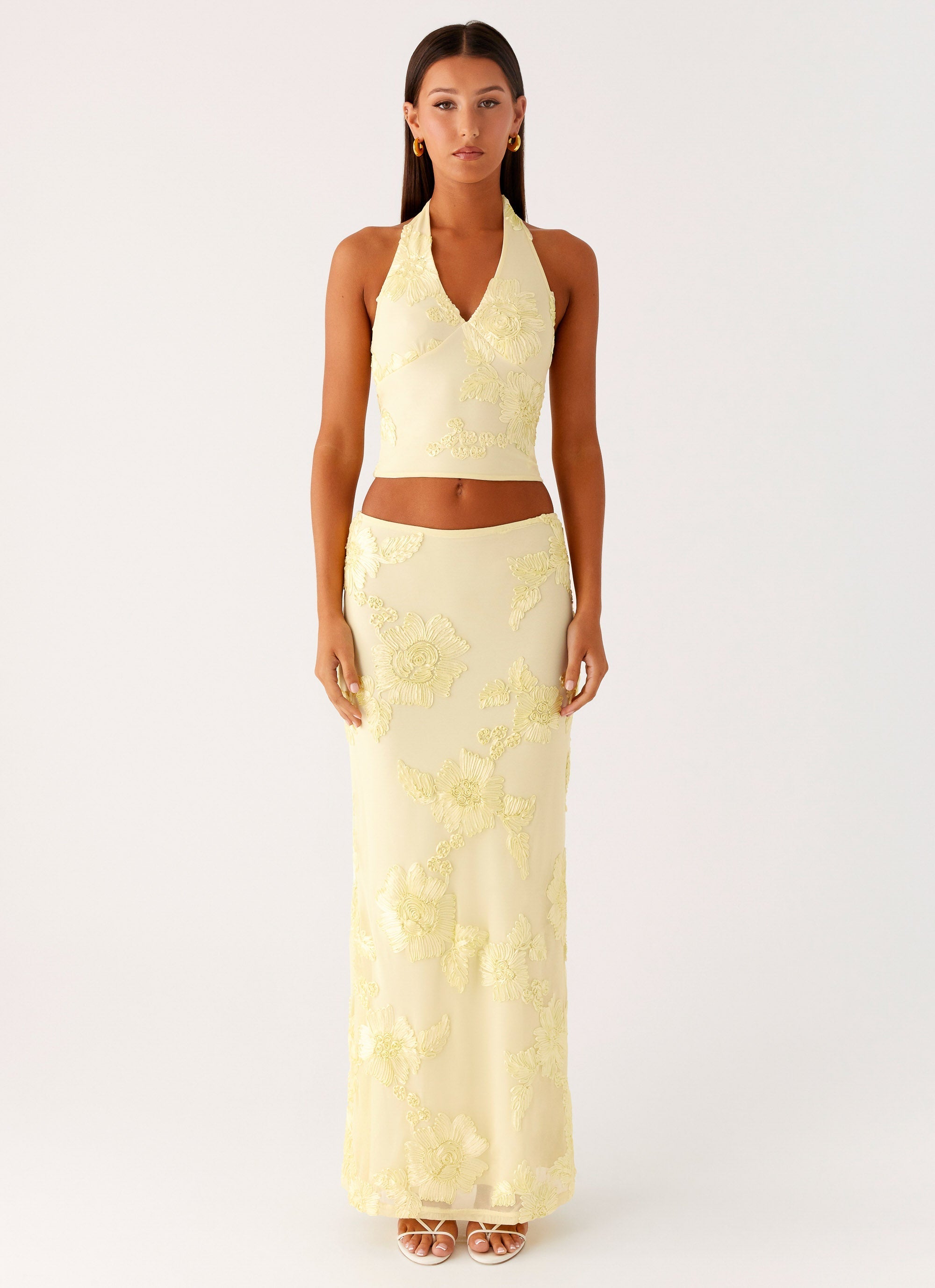 Radiate Halterneck Top - Yellow
