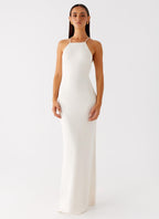Raffa Pearl Maxi Dress - Ivory