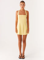 Remi Halter Mini Dress - Yellow