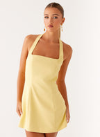 Remi Halter Mini Dress - Yellow