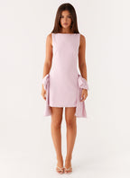 Rhodes Bow Mini Dress - Pink