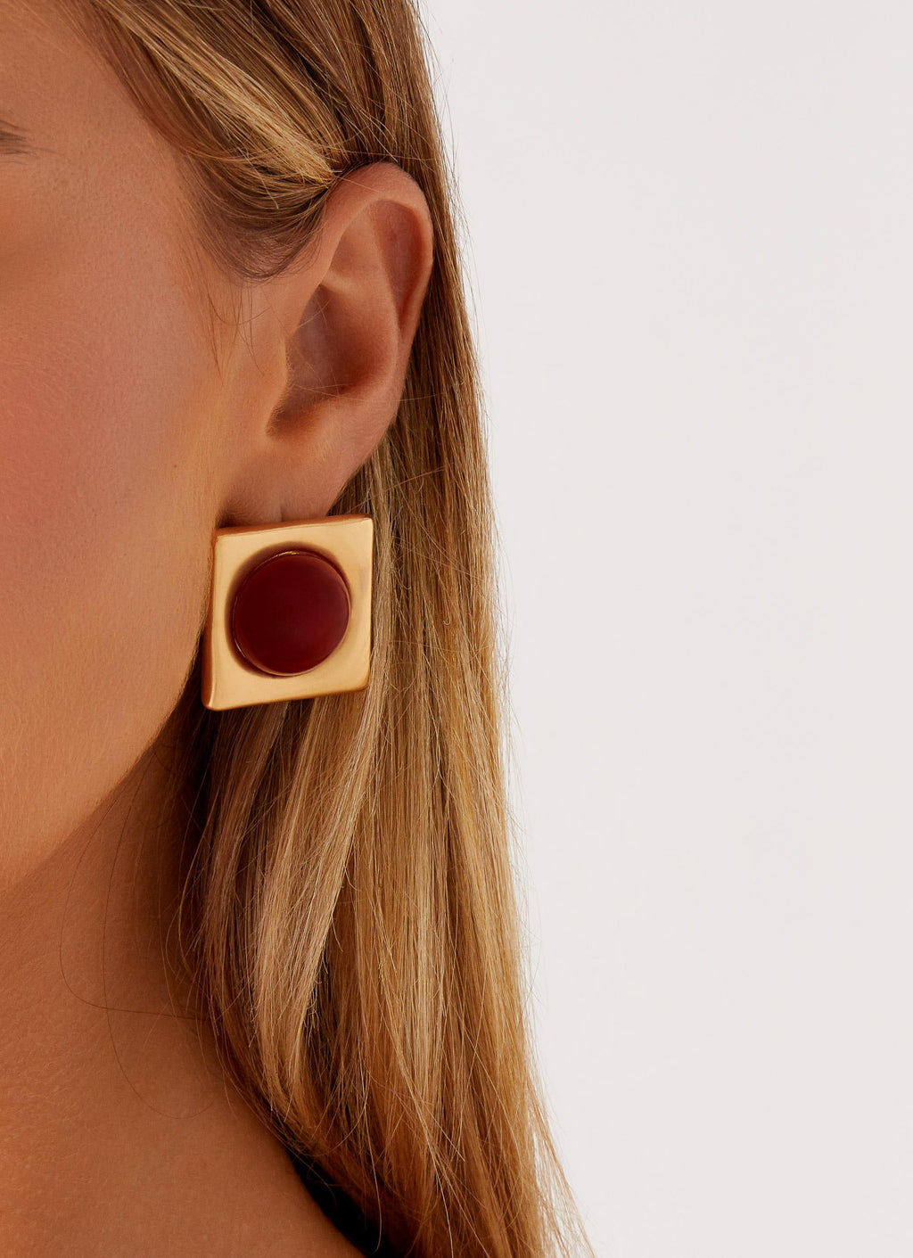 Romelle Earrings - Gold/Red