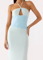 Romilly Mesh Maxi Dress - Teal