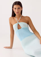 Romilly Mesh Maxi Dress - Teal