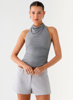 Rosana Halter Top - Grey