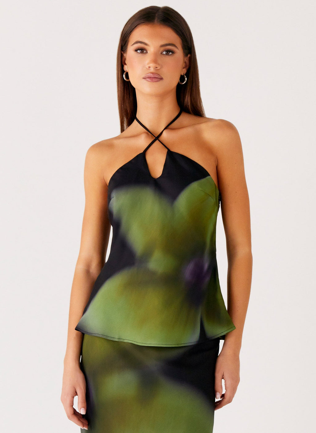 Rosetta Top - Lime Flower