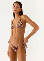 Saga Bead Bikini Bottom - Espresso Meadow