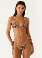 Saga Bead Bikini Bottom - Espresso Meadow