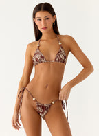 Saga Bead Bikini Top - Espresso Meadow