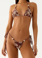 Saga Bead Bikini Top - Espresso Meadow