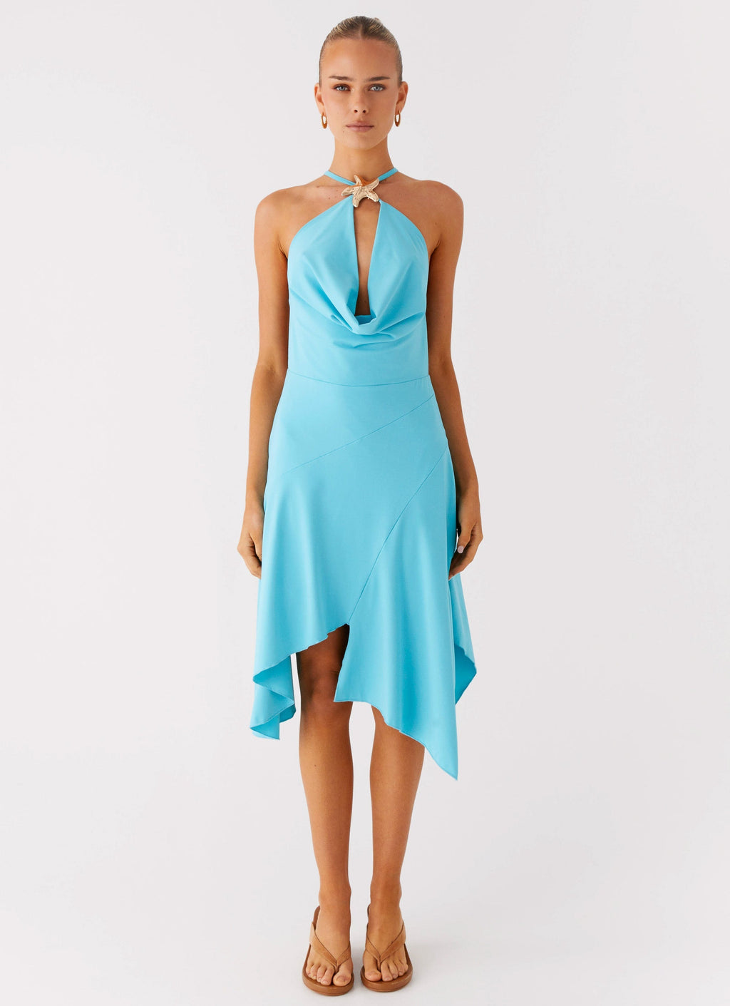 Salt Kiss Midi Dress - Turquoise