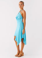 Salt Kiss Midi Dress - Turquoise