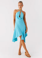 Salt Kiss Midi Dress - Turquoise