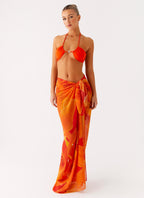 Sandy Shores Sarong - Serene Orange