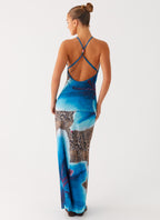 Sandy Siren Maxi Dress - Cheetah Floral