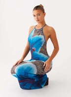 Sandy Siren Maxi Dress - Cheetah Floral