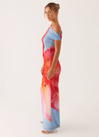 Santa Monica Maxi Dress - Blue Floral