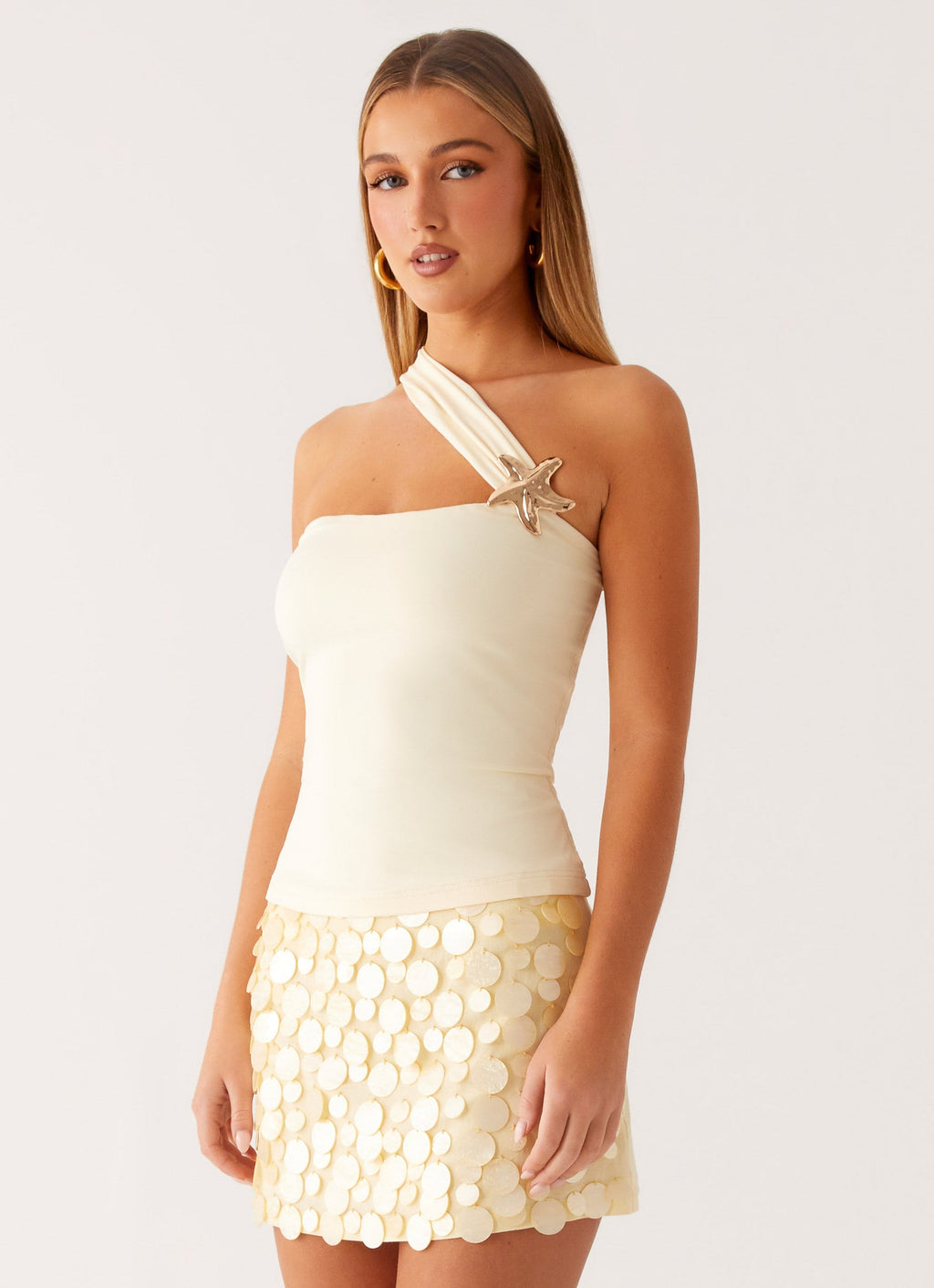 Sea Spray Strap Top - Yellow