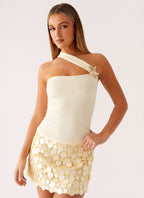 Sea Spray Strap Top - Yellow