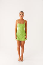 Seaside Escape Mini Dress - Lime