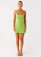 Seaside Escape Mini Dress - Lime