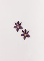 Siesta Flower Earrings - Purple