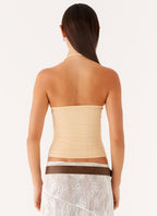 Selene Halter Top - Tan